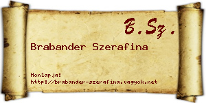 Brabander Szerafina névjegykártya